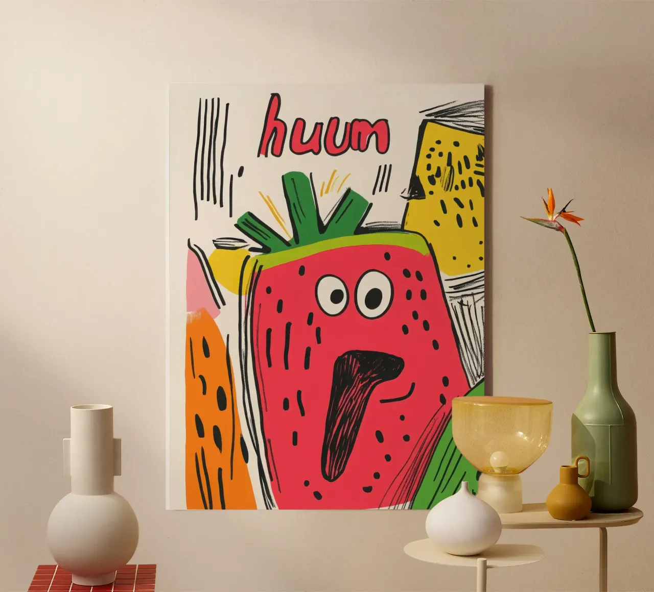 Hum Pastèque toile de Pop and Fruits - Affiches & posters