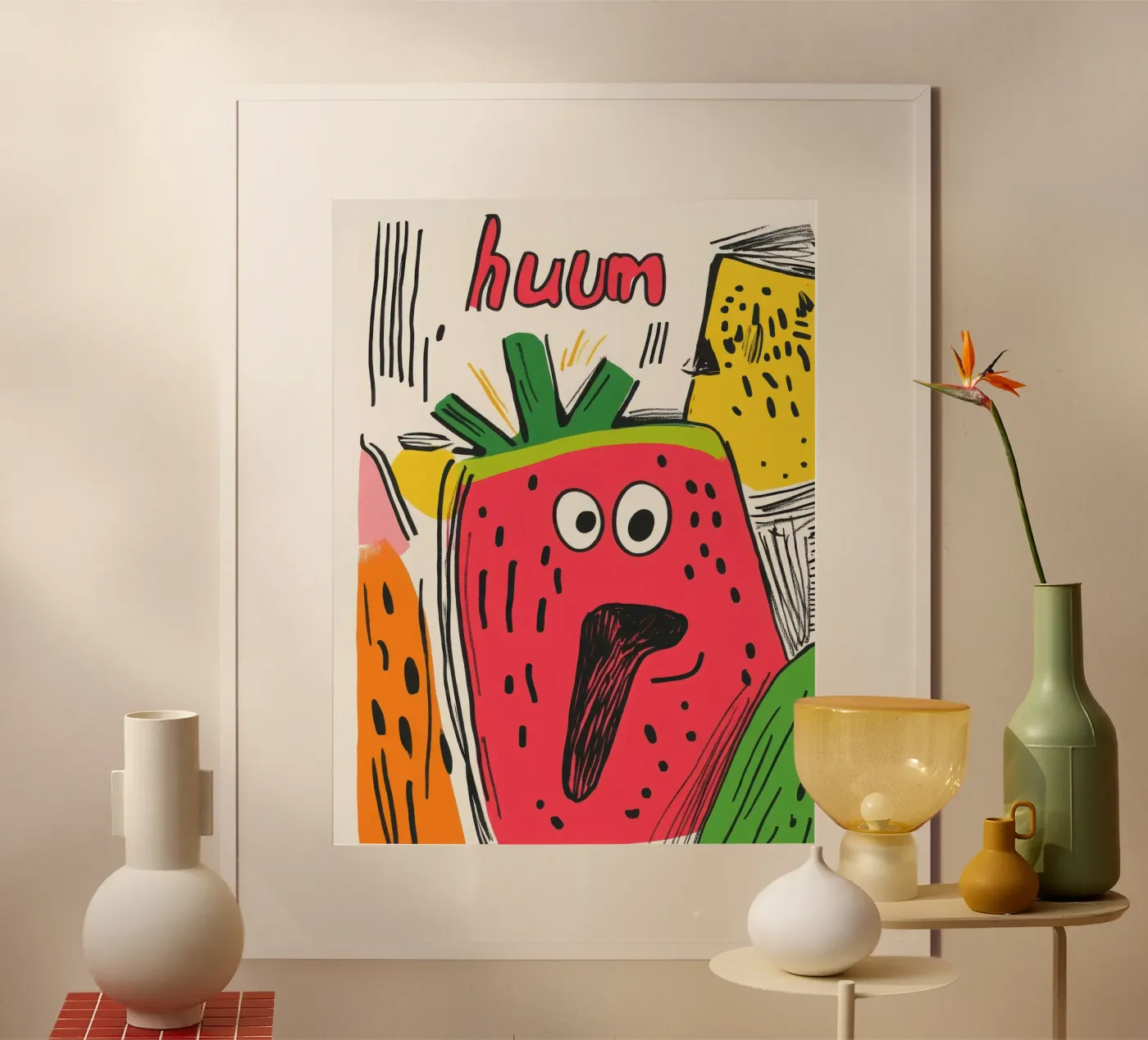 Hum Wassermelone Poster von Pop and Fruits - Affiches & posters