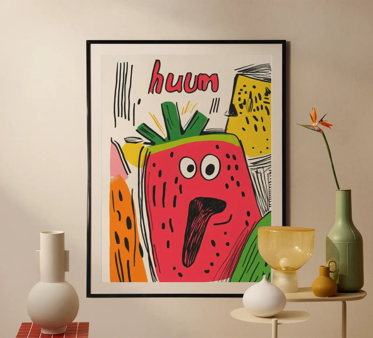 Cocomero poster con telaio in alluminio da Pop and Fruits - Affiches & posters