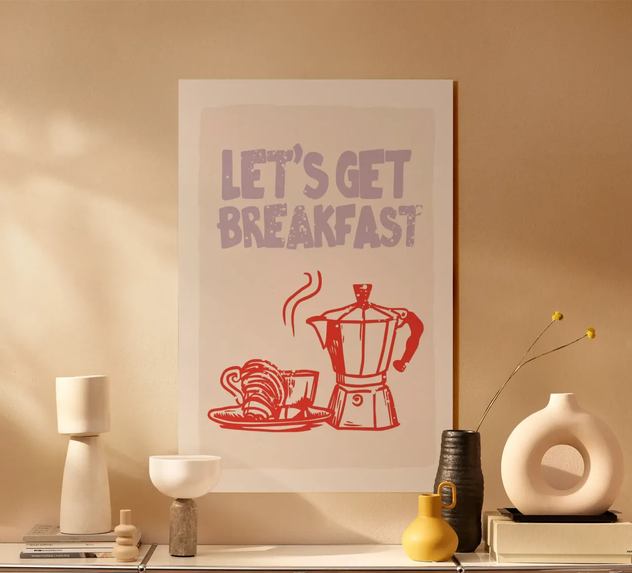 Let's get Breakfast acryl van Malou-Studio