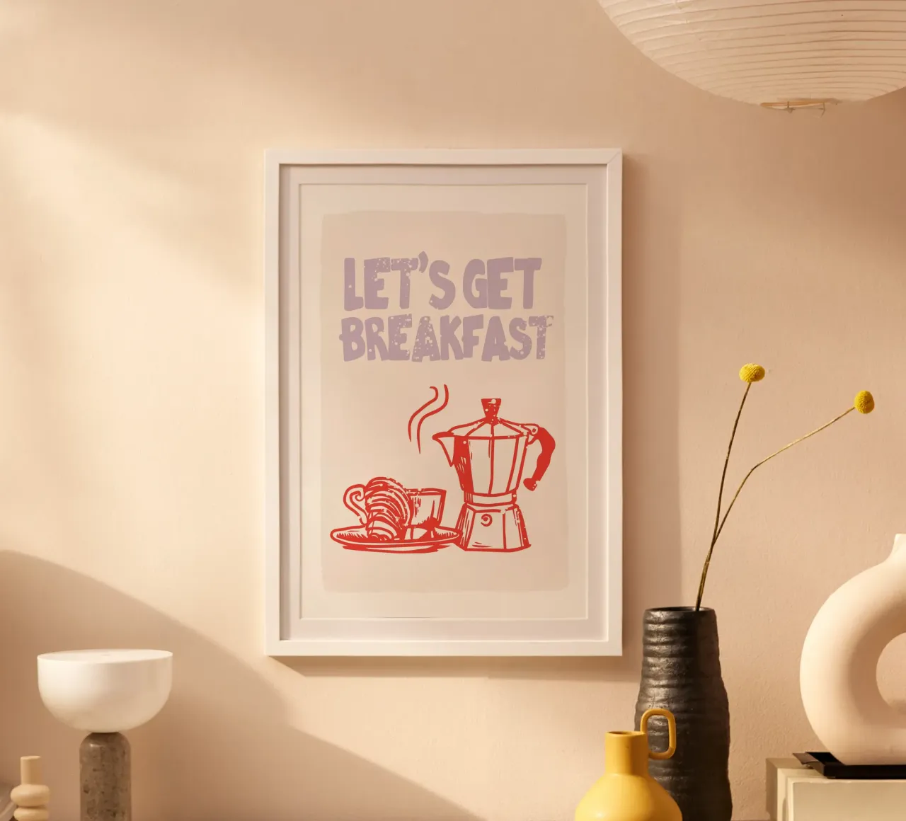 Let's get Breakfast poster by Malou-Studio