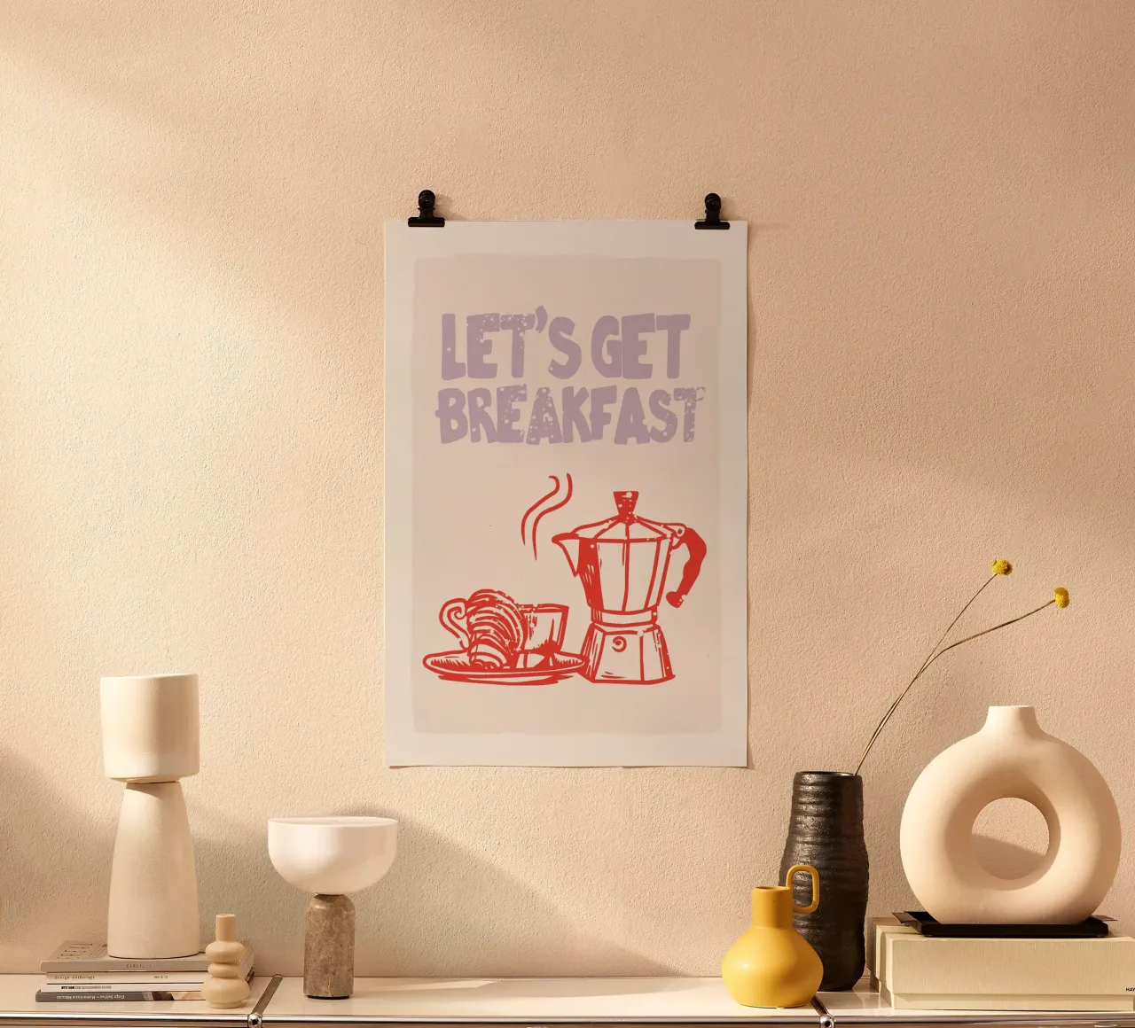 Let's get Breakfast poster by Malou-Studio