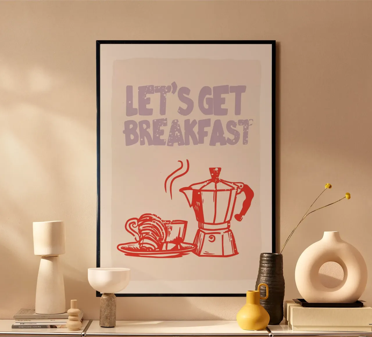 Let's get Breakfast poster by Malou-Studio