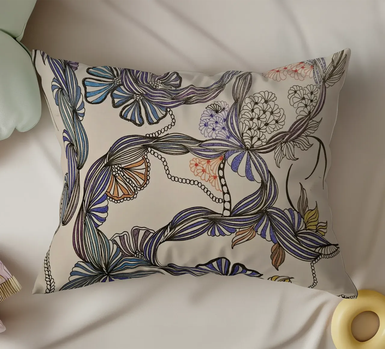 FLEURS DE L'AUBE cuscino da L'Atelier des merveilles