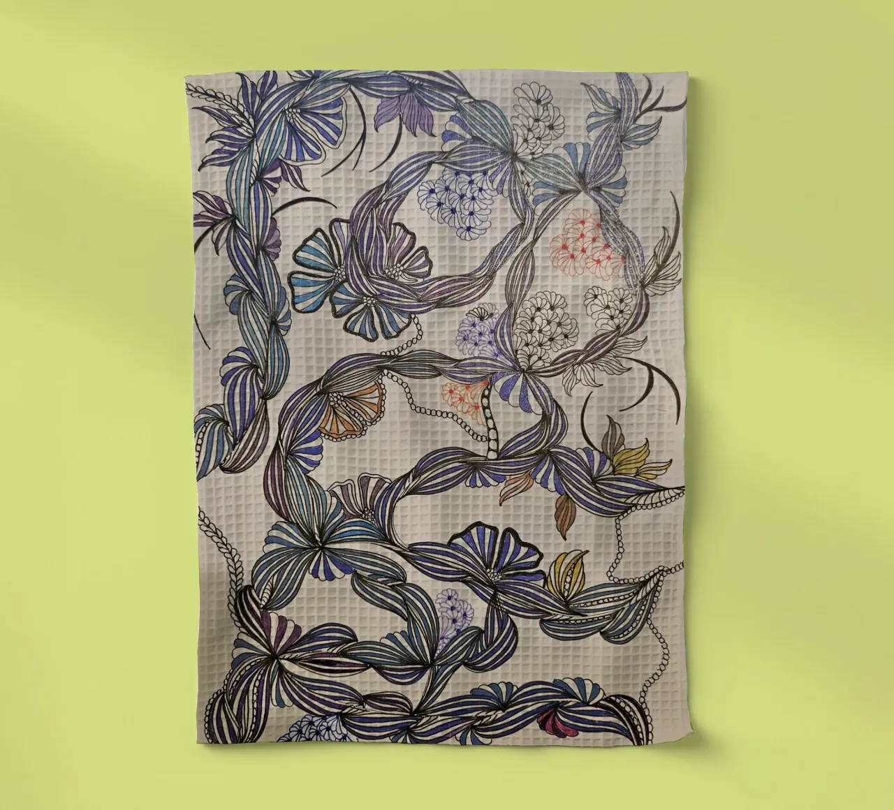 FLEURS DE L'AUBE canovaccio da cucina da L'Atelier des merveilles