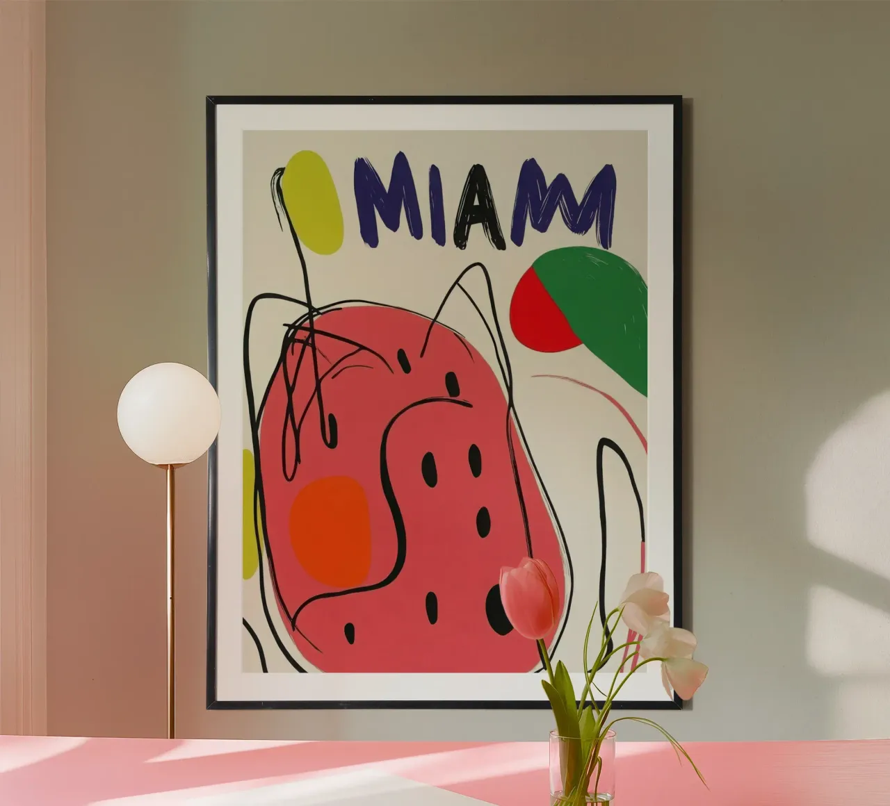 Miam Madness poster with plastic frame by Pop and Fruits - Affiches & posters