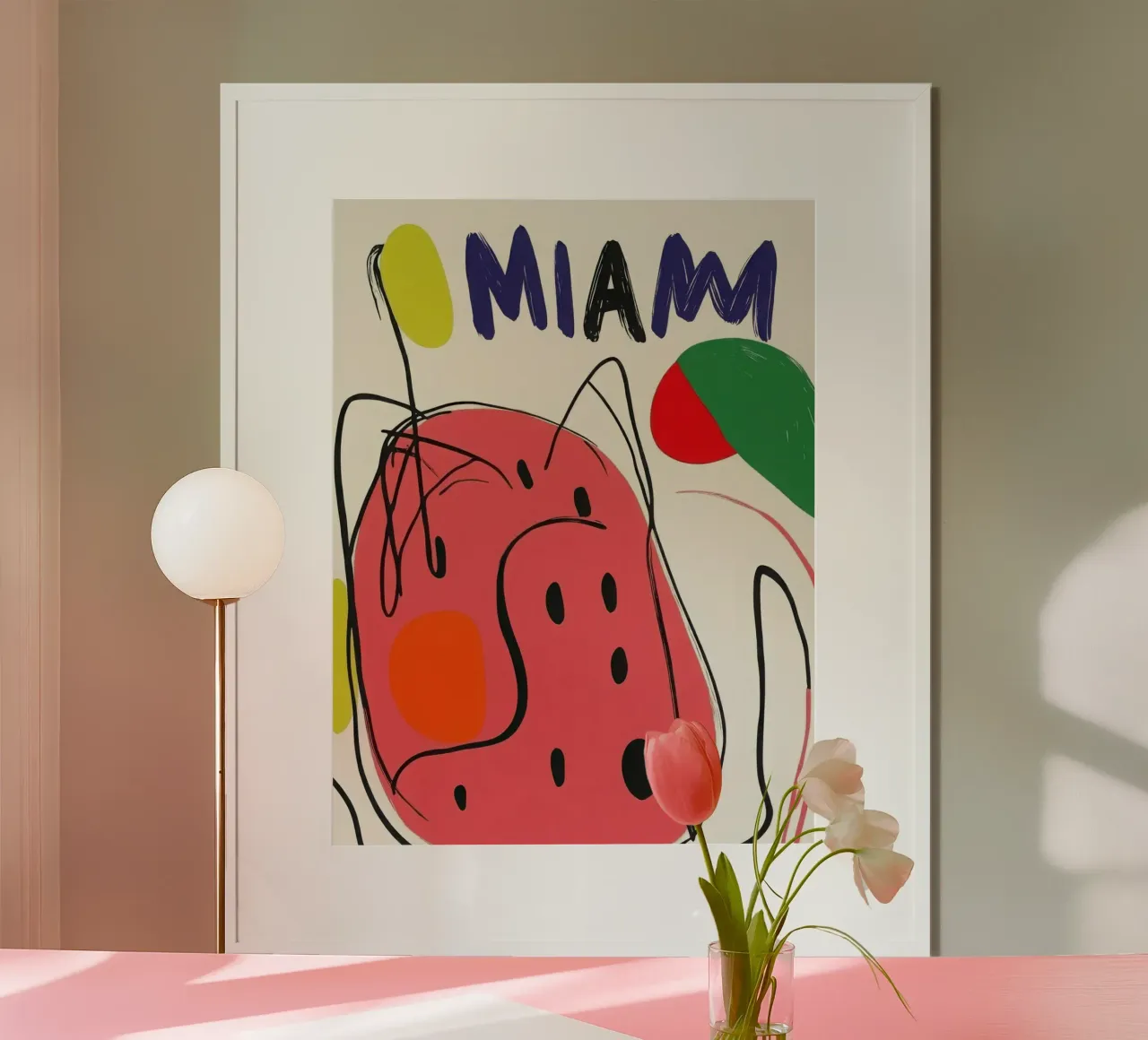 Miam Madness poster with plastic frame by Pop and Fruits - Affiches & posters