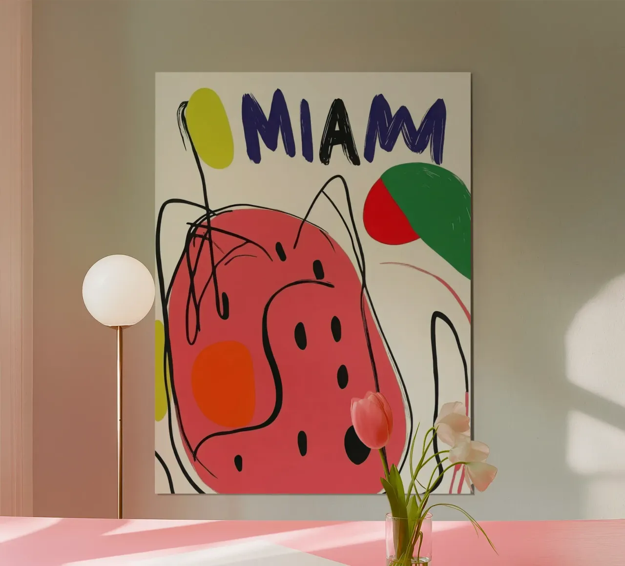 Miam Madness poster with plastic frame by Pop and Fruits - Affiches & posters