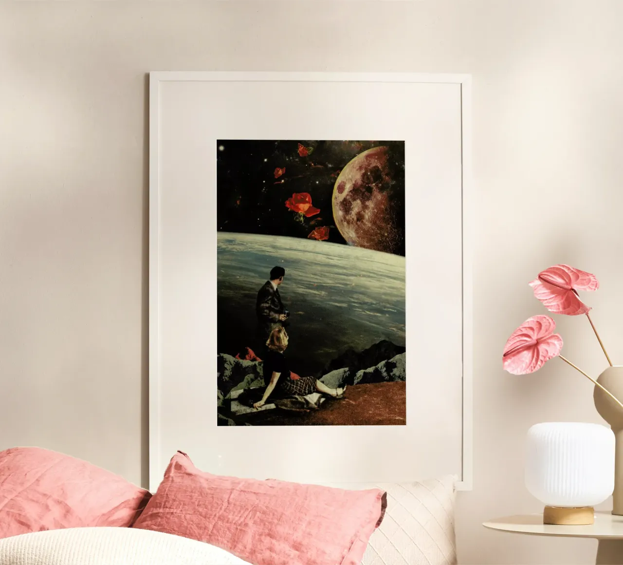 The Roses Came poster con telaio in alluminio da Frank Moth