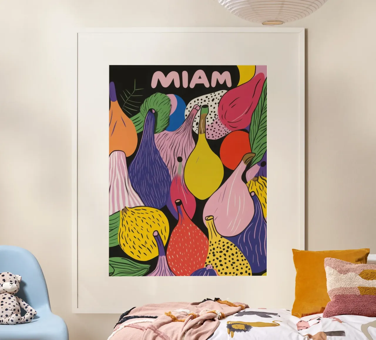 Frutti di Miam poster con telaio in alluminio da Pop and Fruits - Affiches & posters