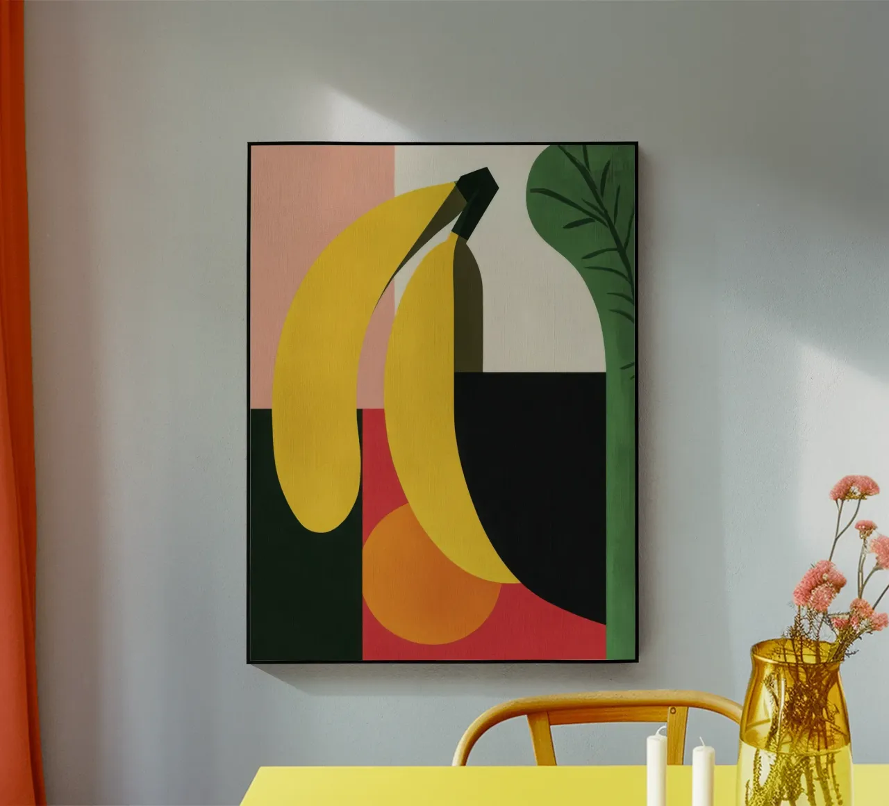 Geometric banana acrylic glass by Pop and Fruits - Affiches & posters