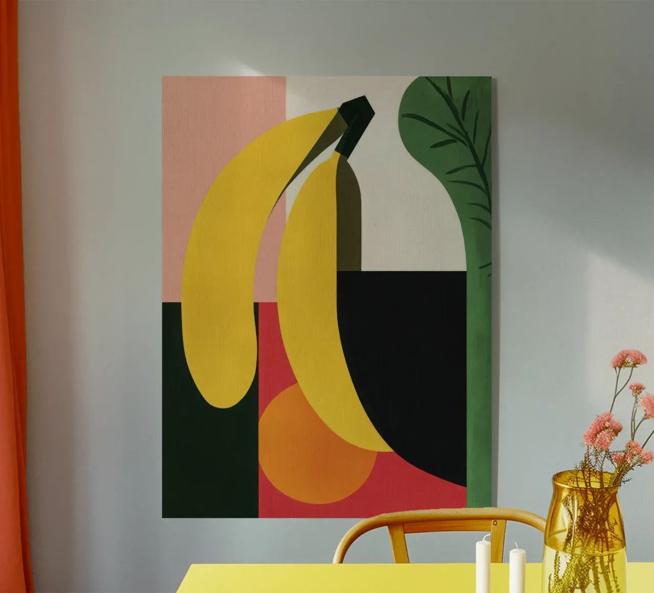 Geometric banana acrylic glass by Pop and Fruits - Affiches & posters
