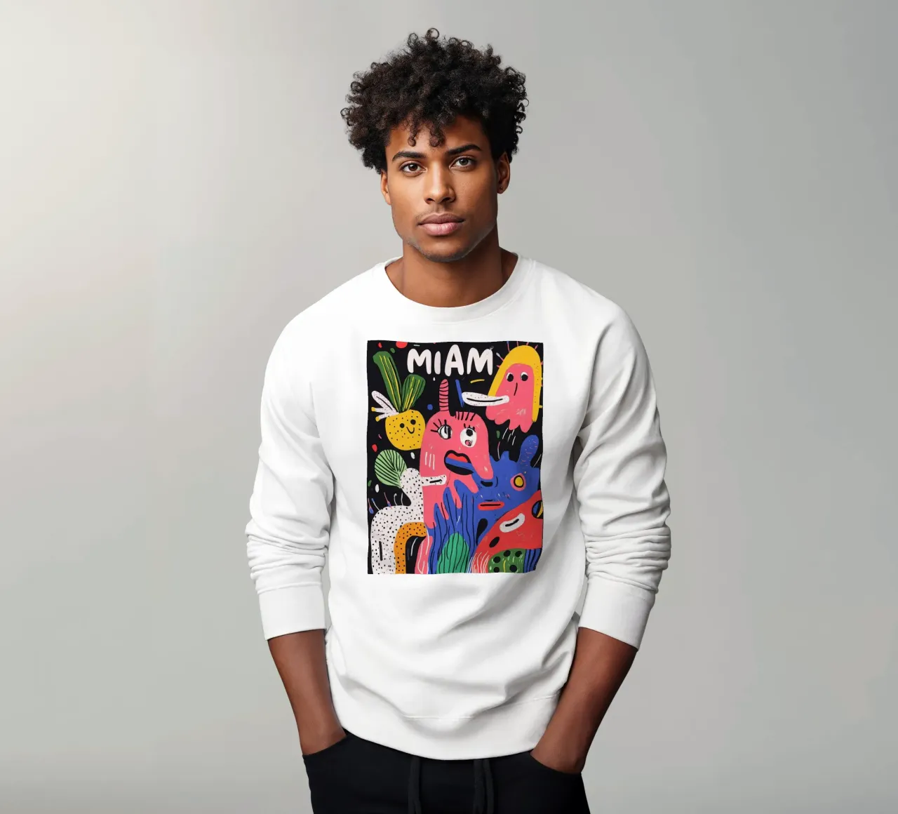 Kleurrijk fruitlandschap sweatshirt van Pop and Fruits - Affiches & posters