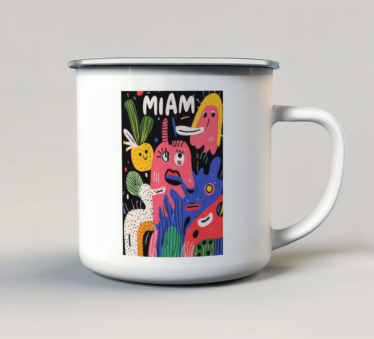 Paesaggio colorato di frutta tazza in smalto da Pop and Fruits - Affiches & posters