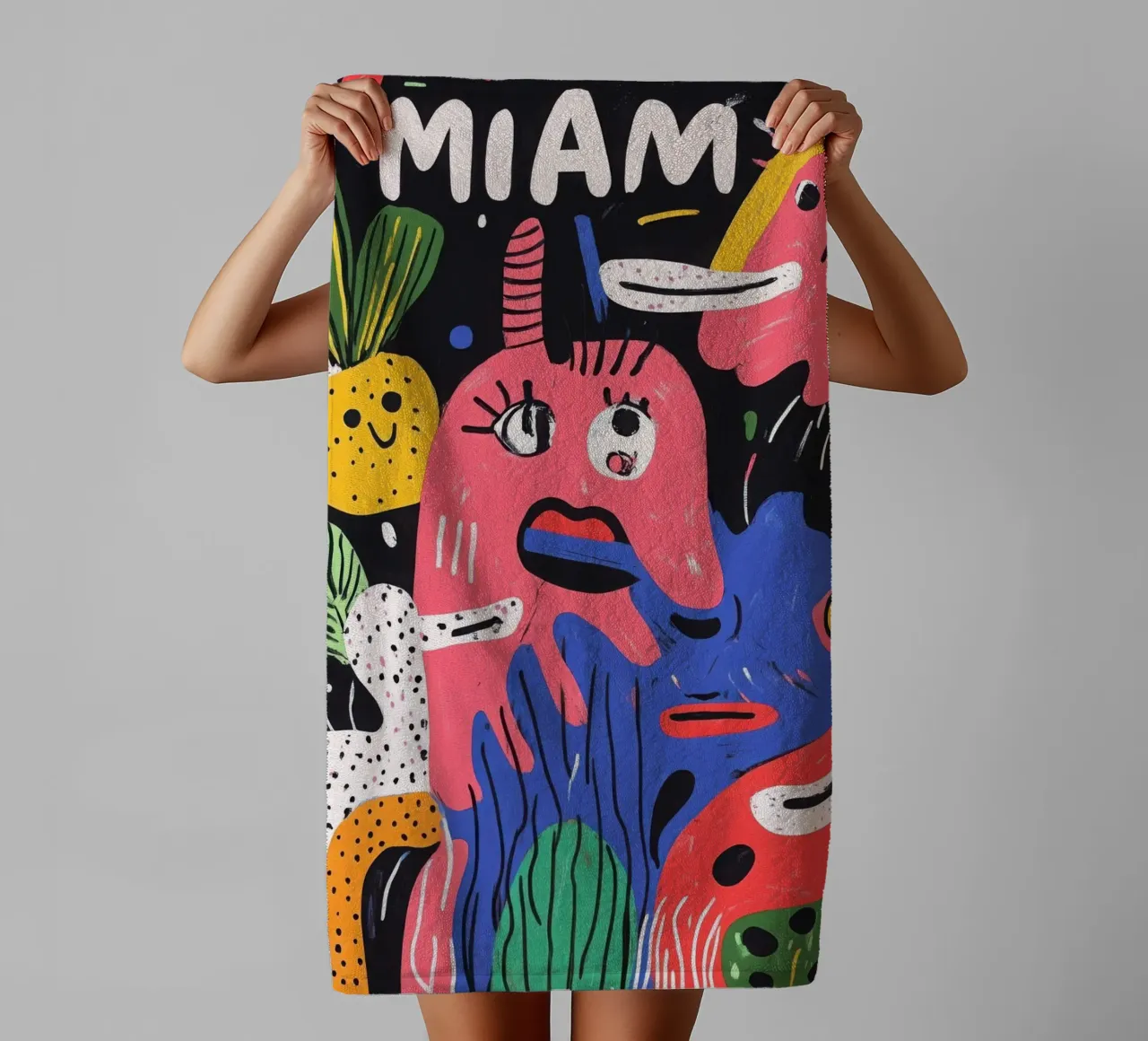 Paesaggio colorato di frutta asciugamano da bagno da Pop and Fruits - Affiches & posters