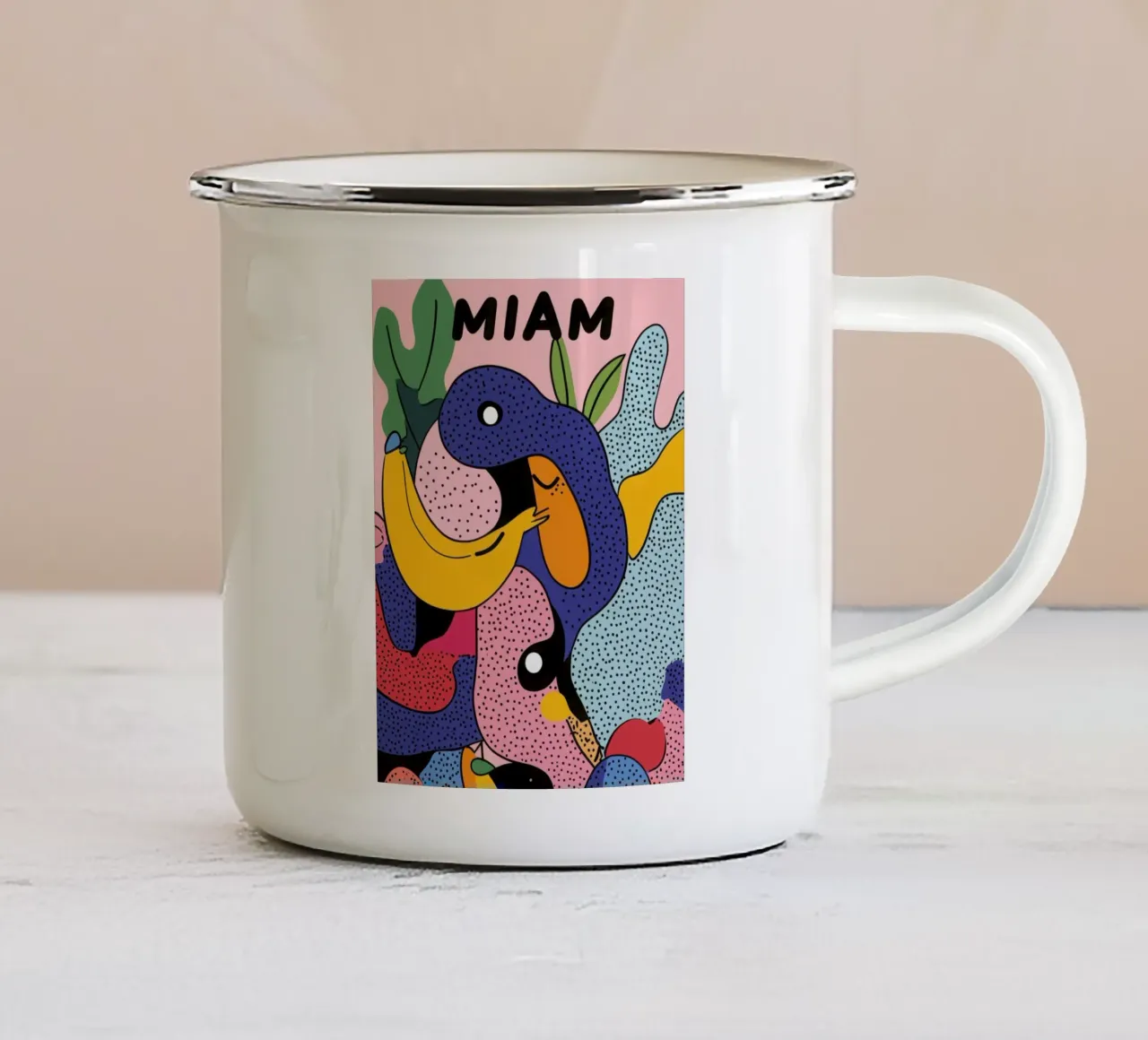 Mare di frutta tazza in smalto da Pop and Fruits - Affiches & posters