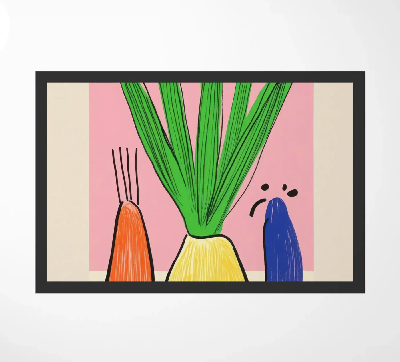 Yuck vegetables doormat by Pop and Fruits - Affiches & posters