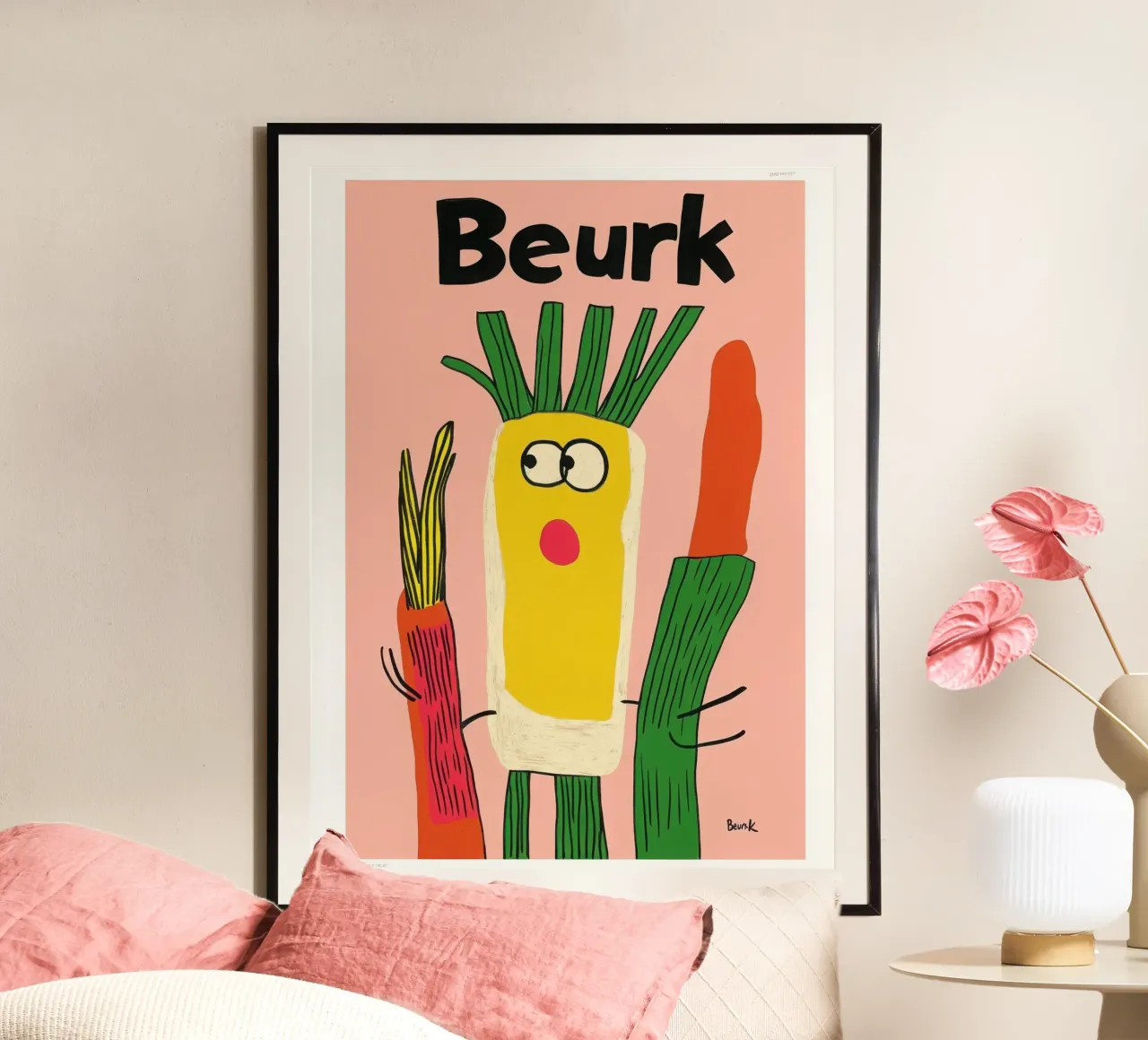 Yuck yuck vegetables poster by Pop and Fruits - Affiches & posters