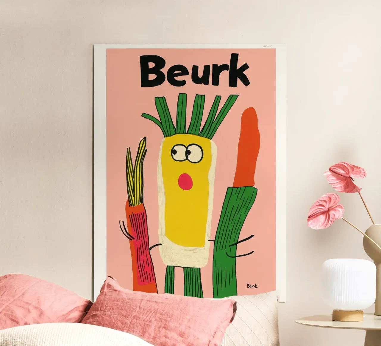 Yuck yuck vegetables poster by Pop and Fruits - Affiches & posters