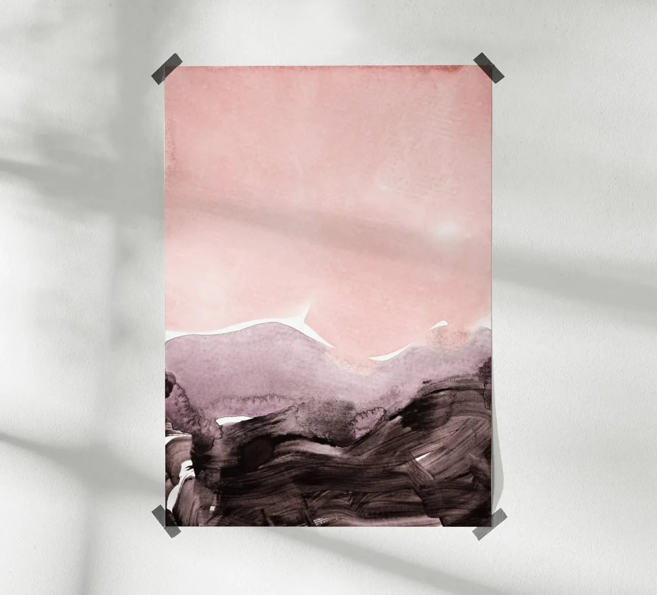 blush & mauve poster con telaio in alluminio da IRIS LEHNHARDT FINE ART
