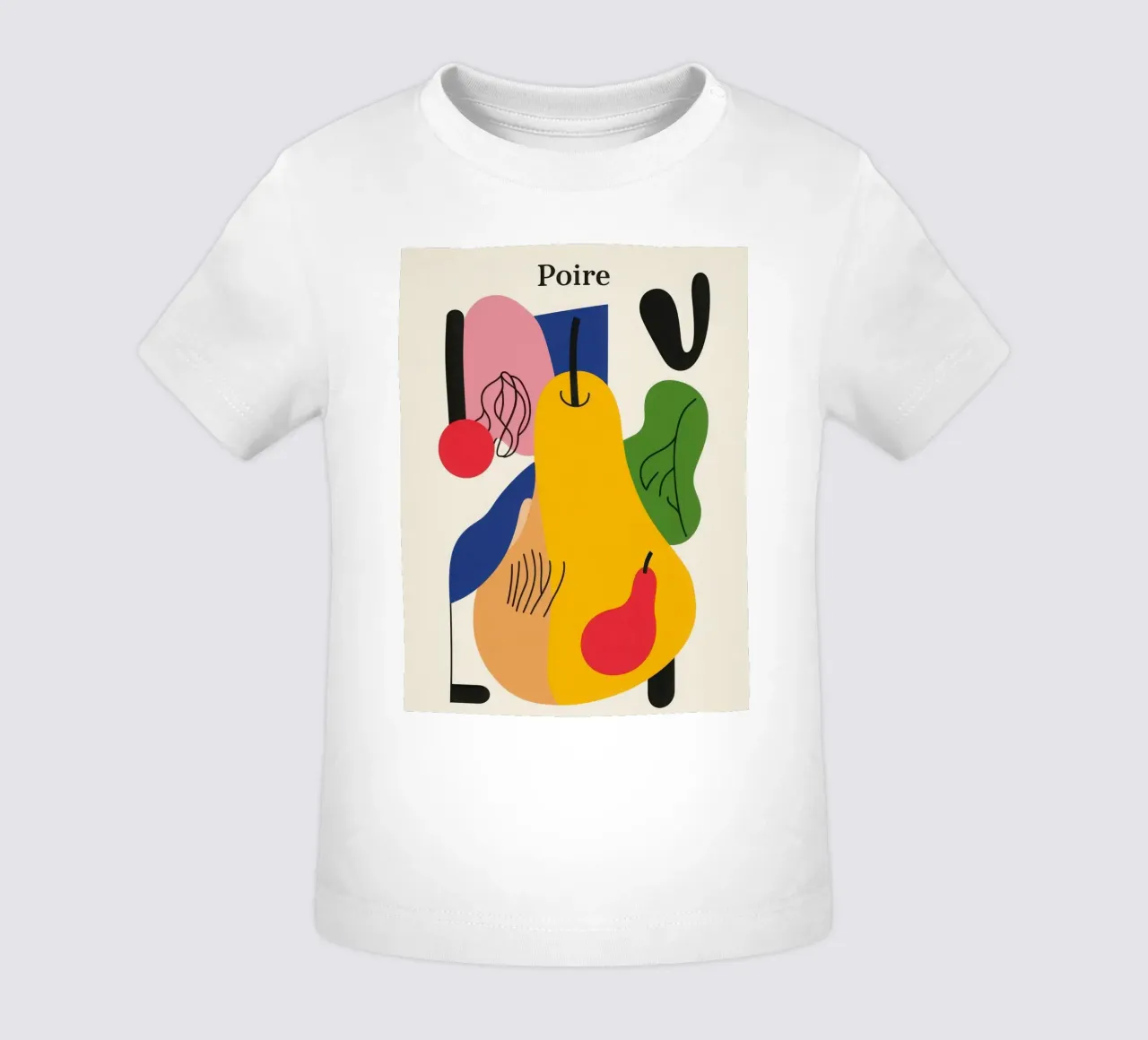Geometric Pear baby t-shirt by Pop and Fruits - Affiches & posters