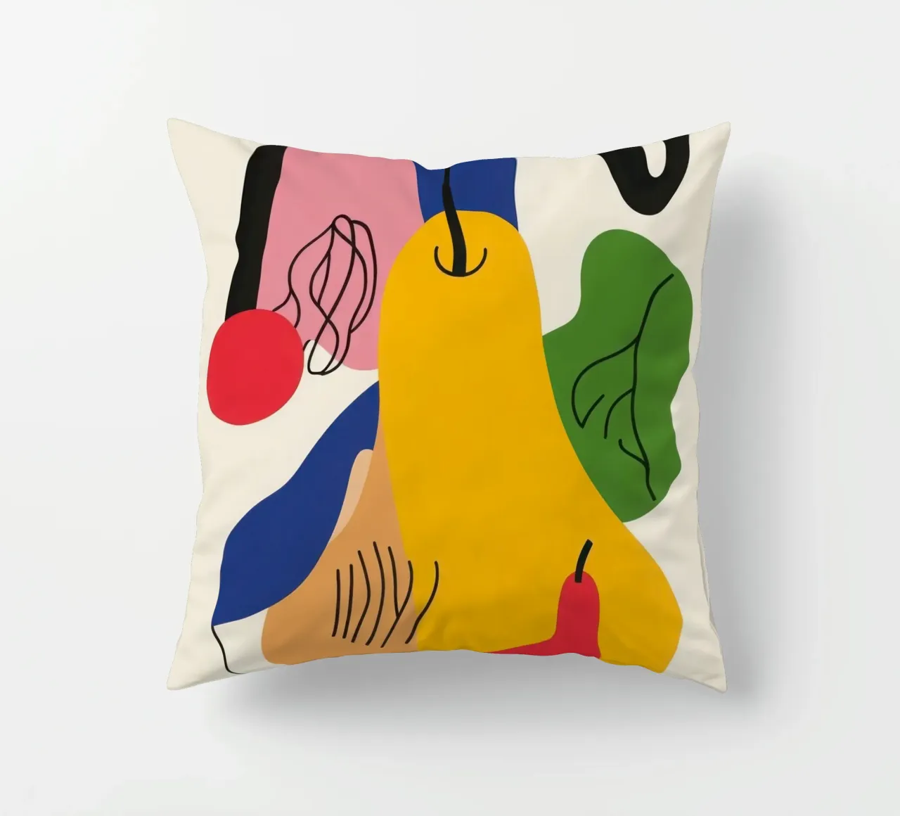 Geometric Pear decorative cushion by Pop and Fruits - Affiches & posters