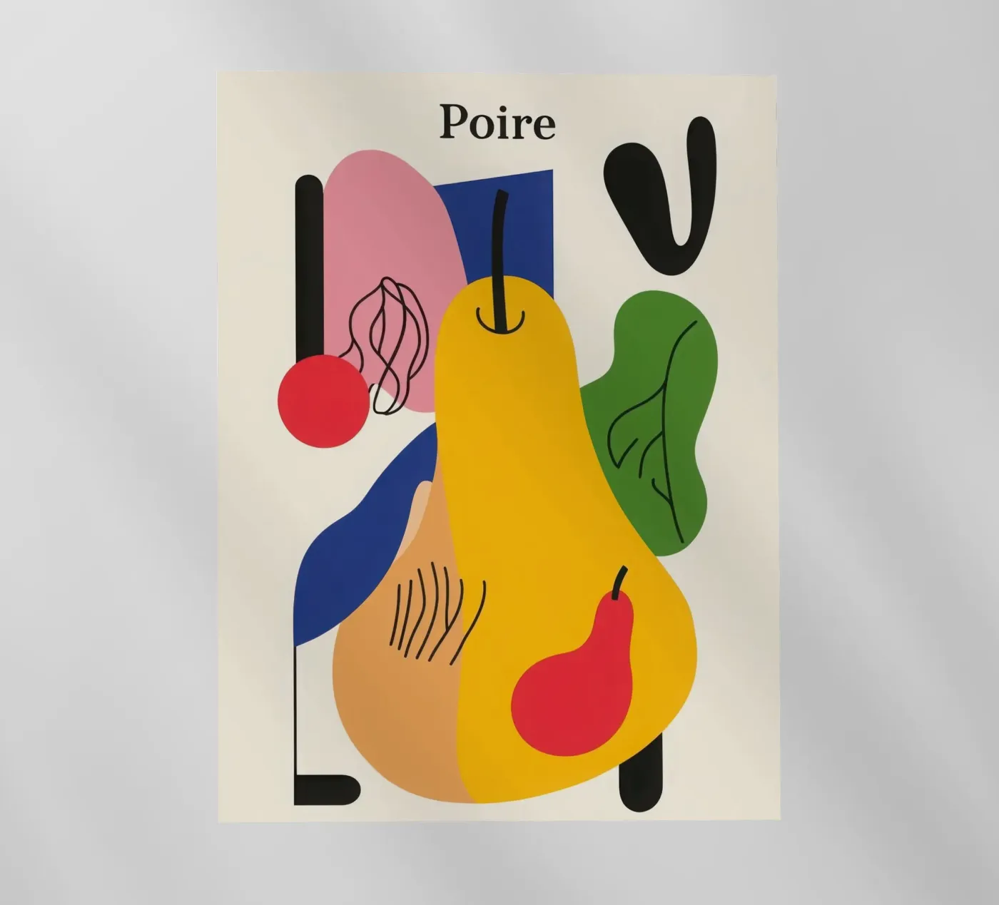 Pera geometrica pellicola backlit da Pop and Fruits - Affiches & posters