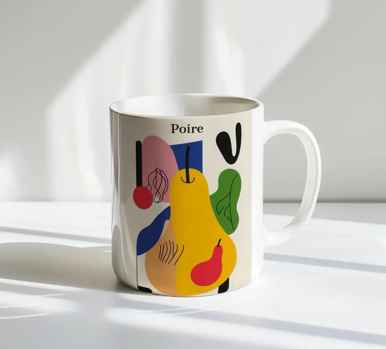 Pera geometrica tazza in ceramica da Pop and Fruits - Affiches & posters
