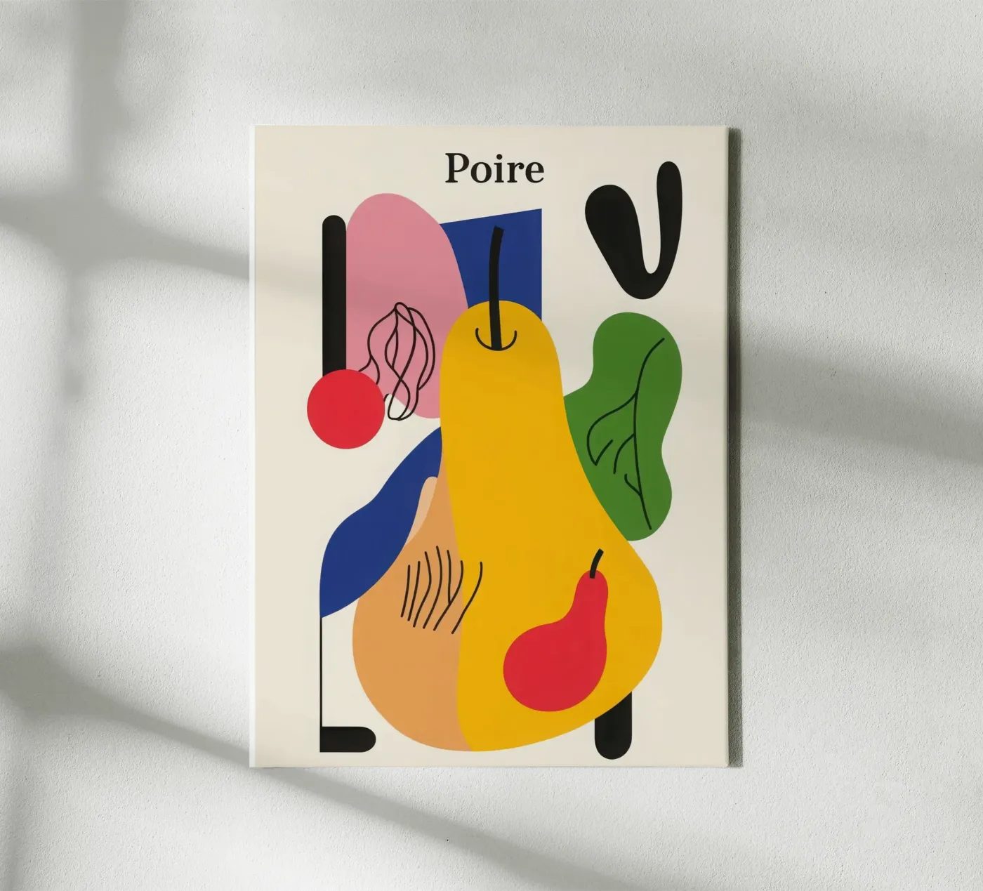 Pera geometrica tela da Pop and Fruits - Affiches & posters