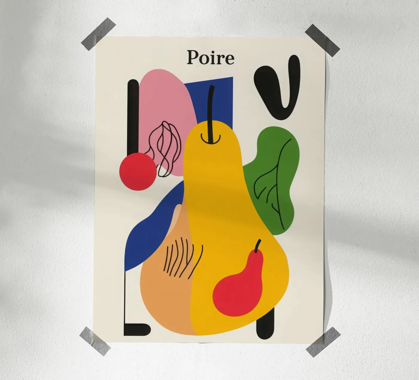 Geometric Pear poster da Pop and Fruits - Affiches & posters