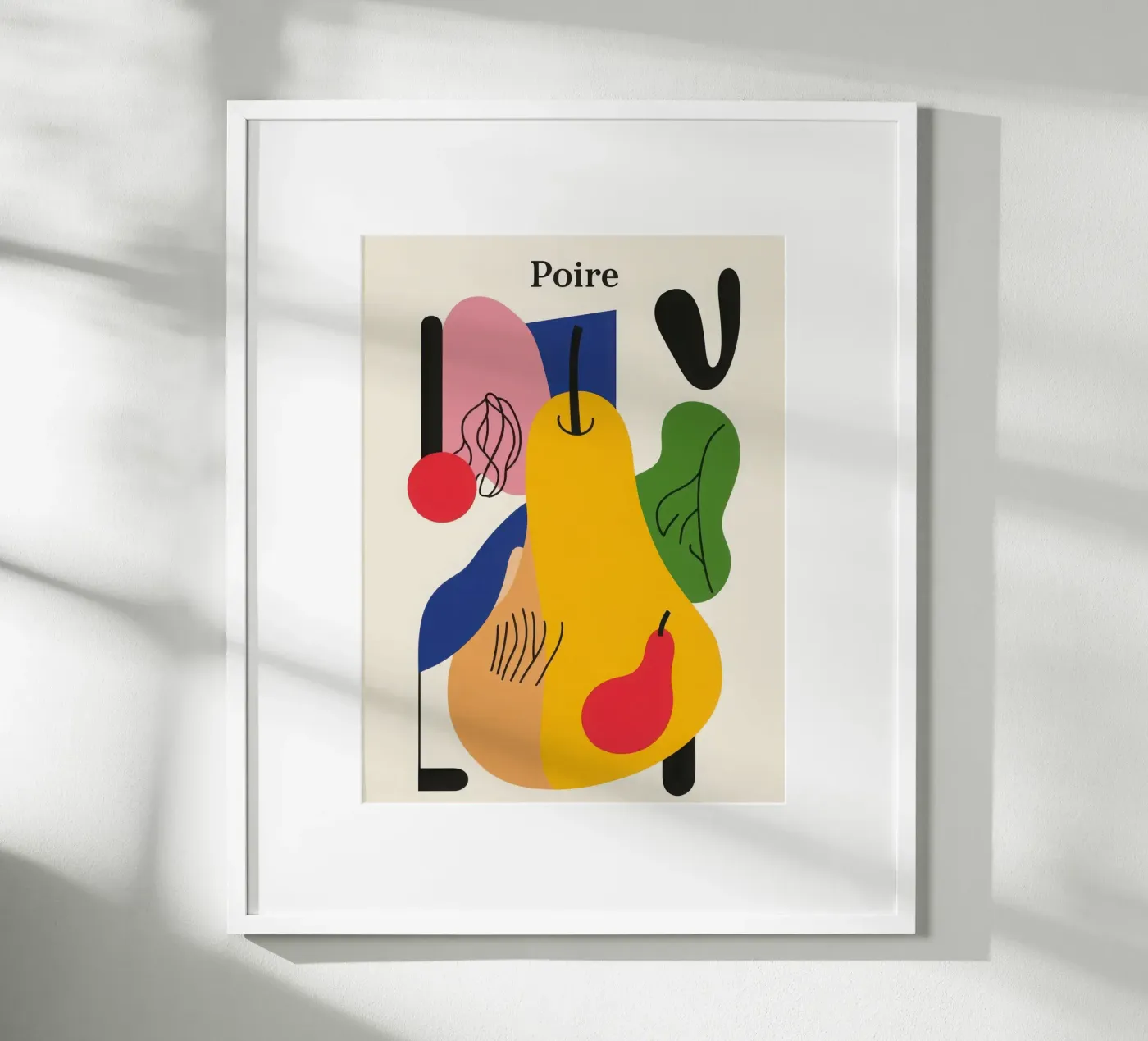 Geometric Pear poster da Pop and Fruits - Affiches & posters