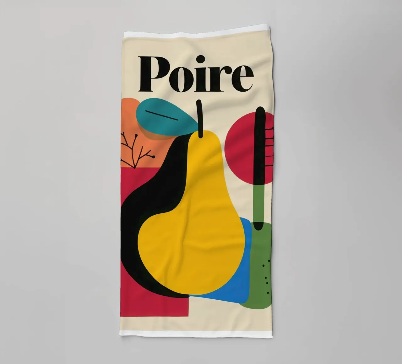Poire Musicale asciugamano da bagno da Pop and Fruits - Affiches & posters