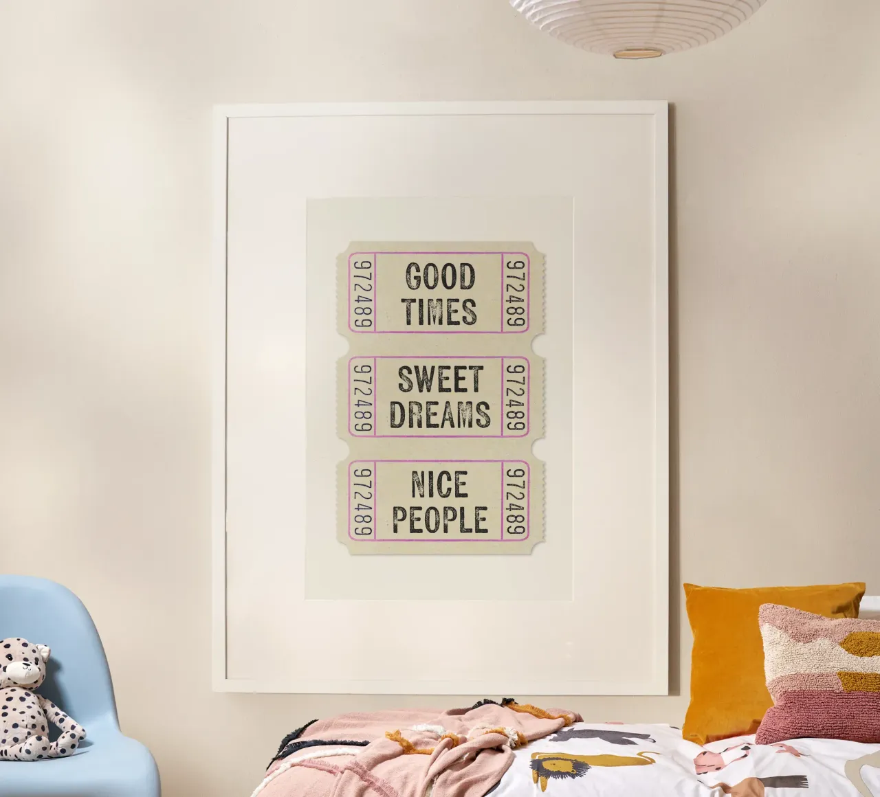 Movieticket Good Times poster con telaio in plastica da Malou-Studio