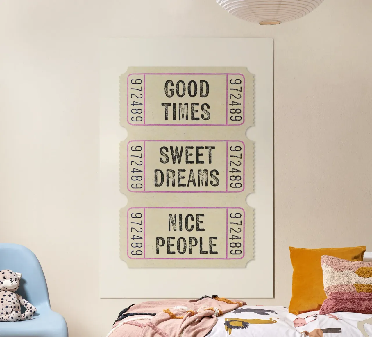 Movieticket Good Times poster con telaio in plastica da Malou-Studio