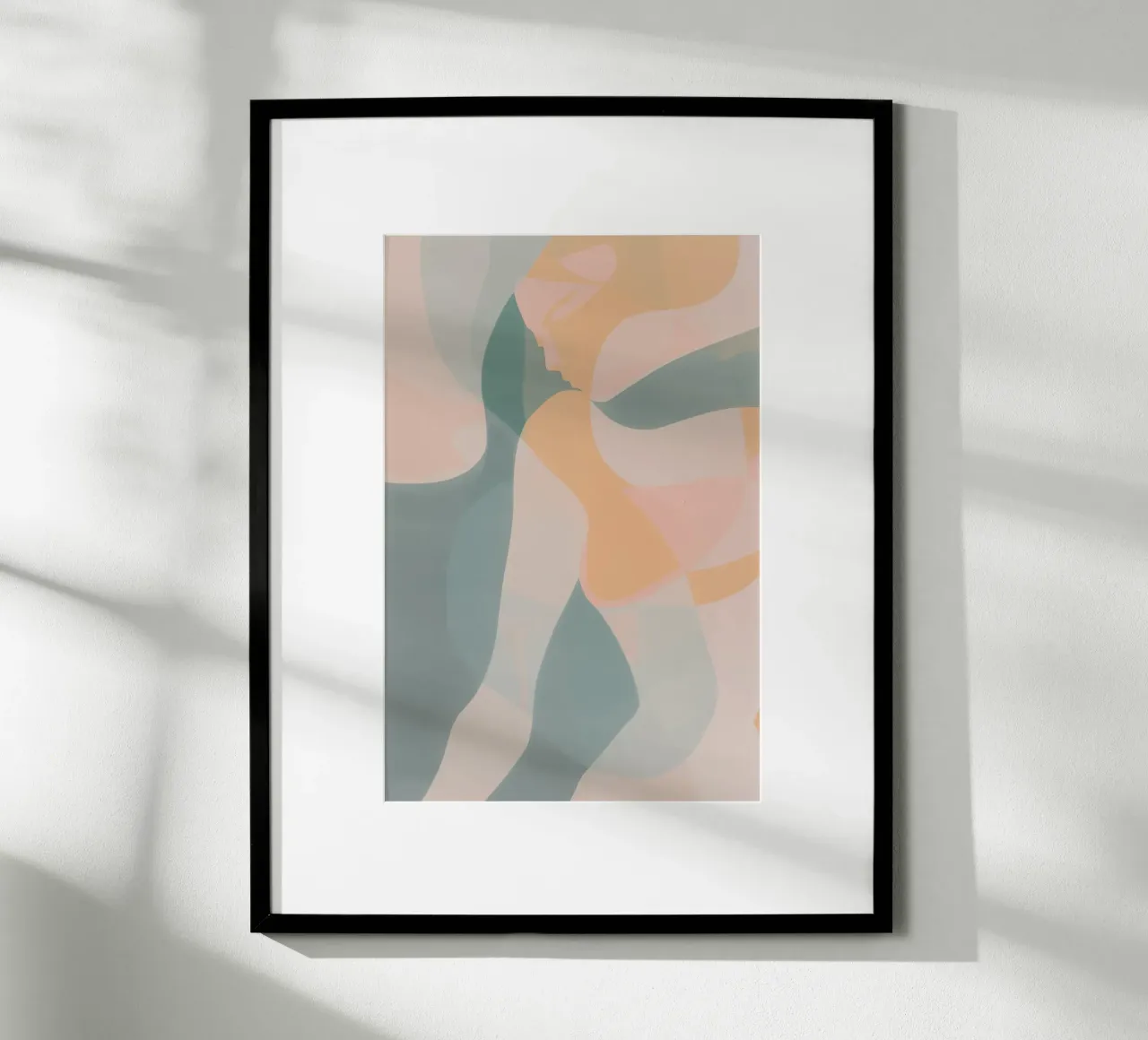 Abstrakter Frauenkörper in Pastell-Farben Hahnemühle von Autofocus