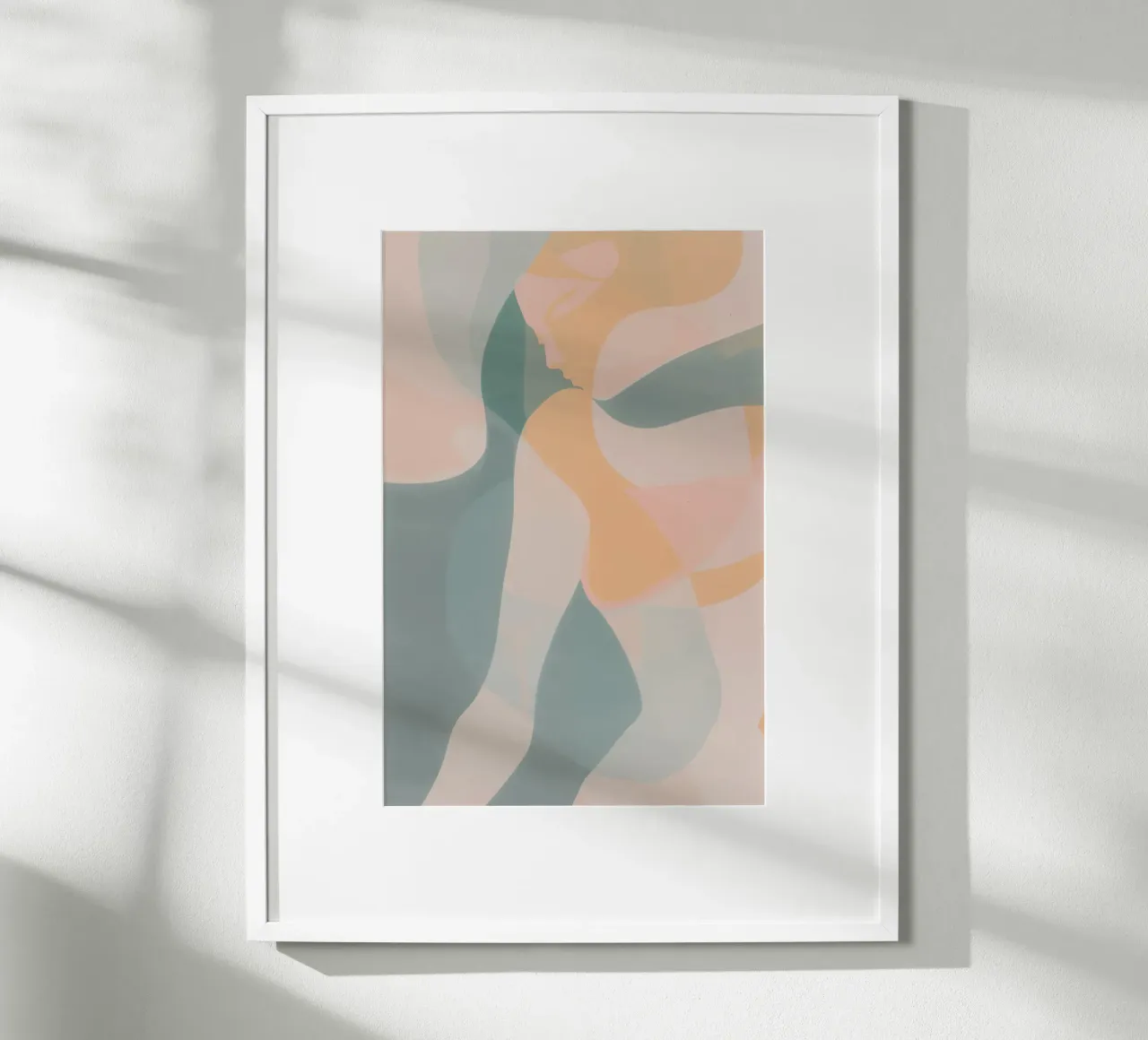 Abstrakter Frauenkörper in Pastell-Farben Hahnemühle von Autofocus