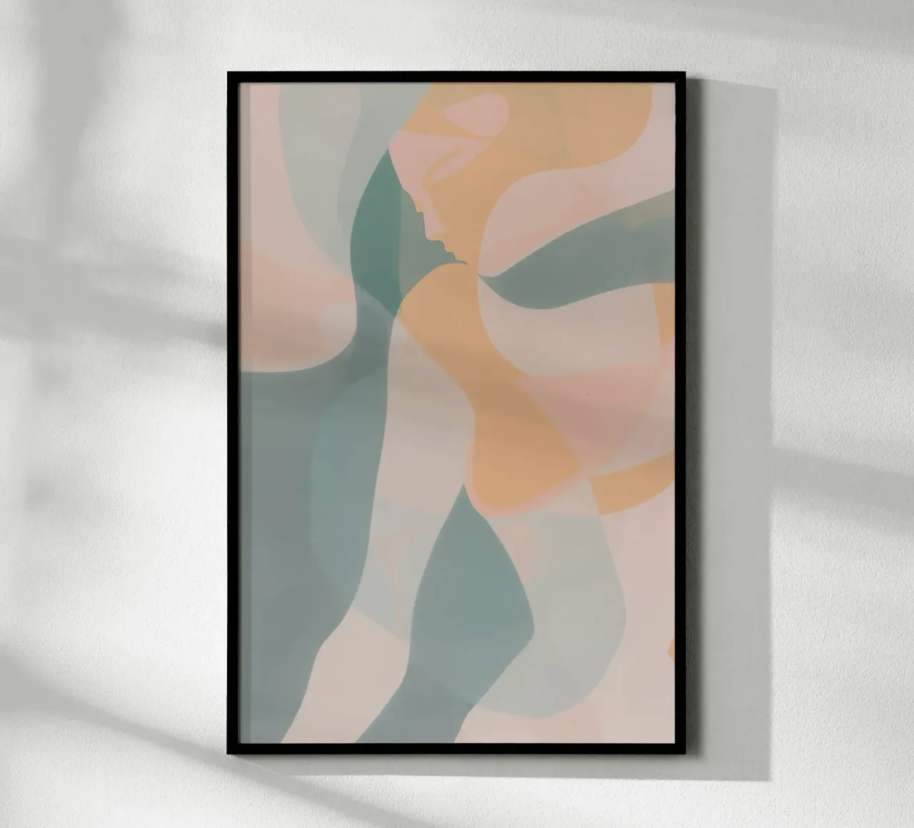 Abstrakter Frauenkörper in Pastell-Farben Hahnemühle von Autofocus