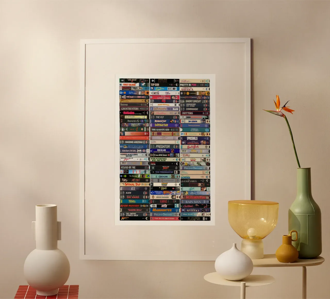 Las mejores películas de los 80 - VHS Cassette Print - Películas de los 80 poster de MrMustardPrints