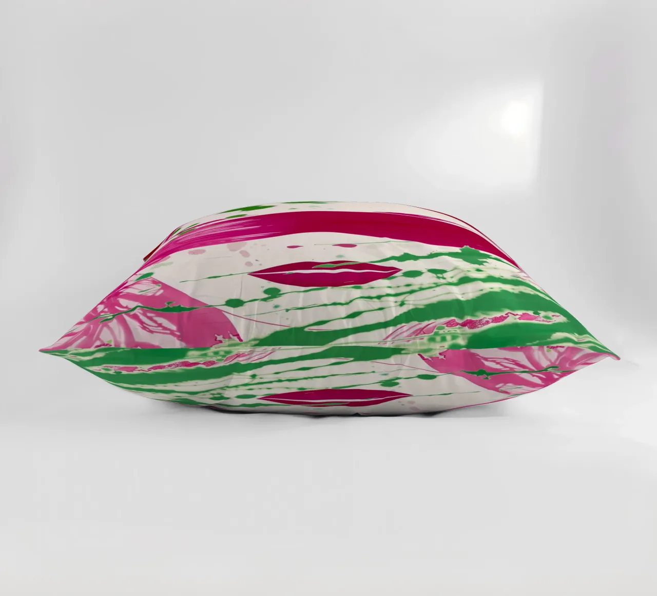 Donna bendata | Action painting con colori al neon cuscino da Autofocus