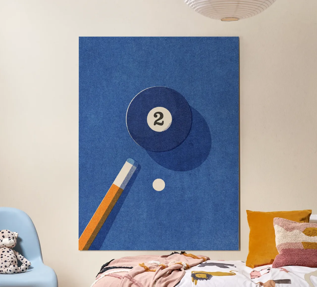 BALLS - Billiards - Ball 2 poster con telaio in legno da DANIEL COULMANN