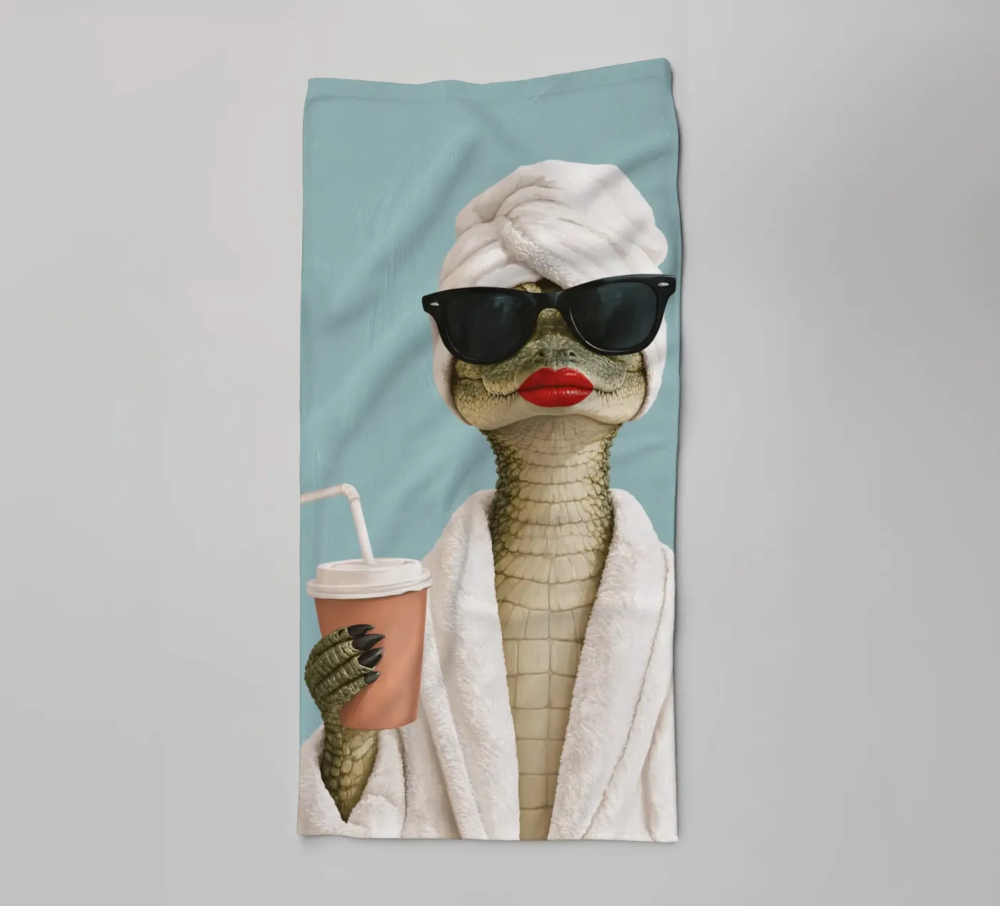 Cold-Blooded Chic badhanddoek van Urban Art Draw