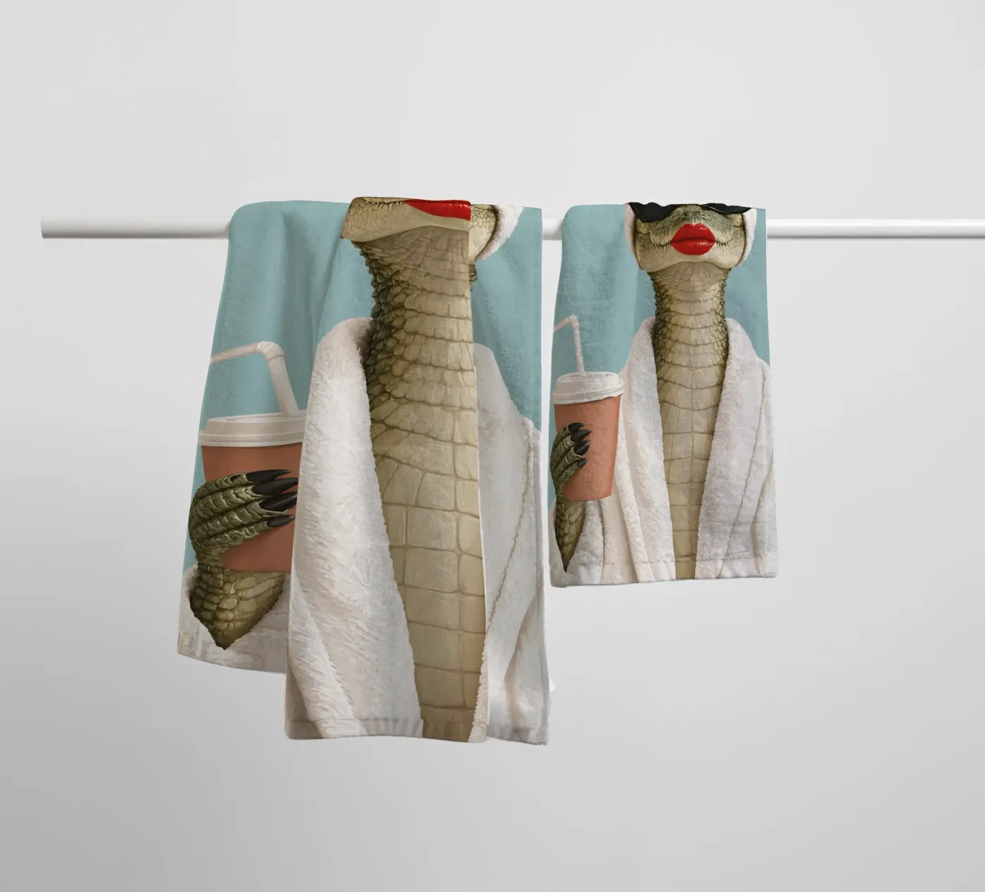 Cold-Blooded Chic badhanddoek van Urban Art Draw