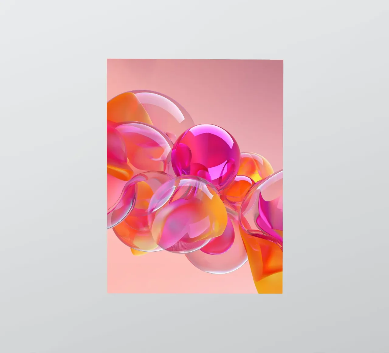 Pink and Orange Glass Balls Sticker von Malou-Studio