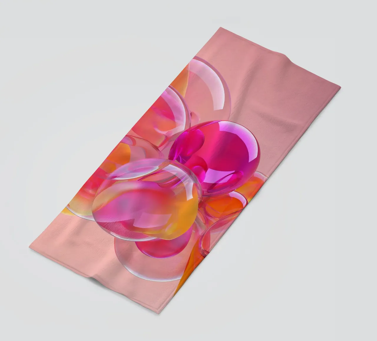Pink and Orange Glass Balls Strandtuch von Malou-Studio