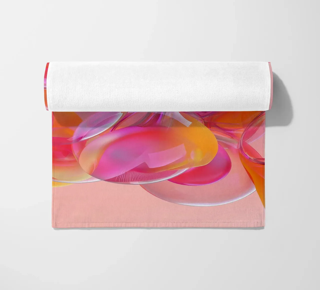 Pink and Orange Glass Balls Strandtuch von Malou-Studio