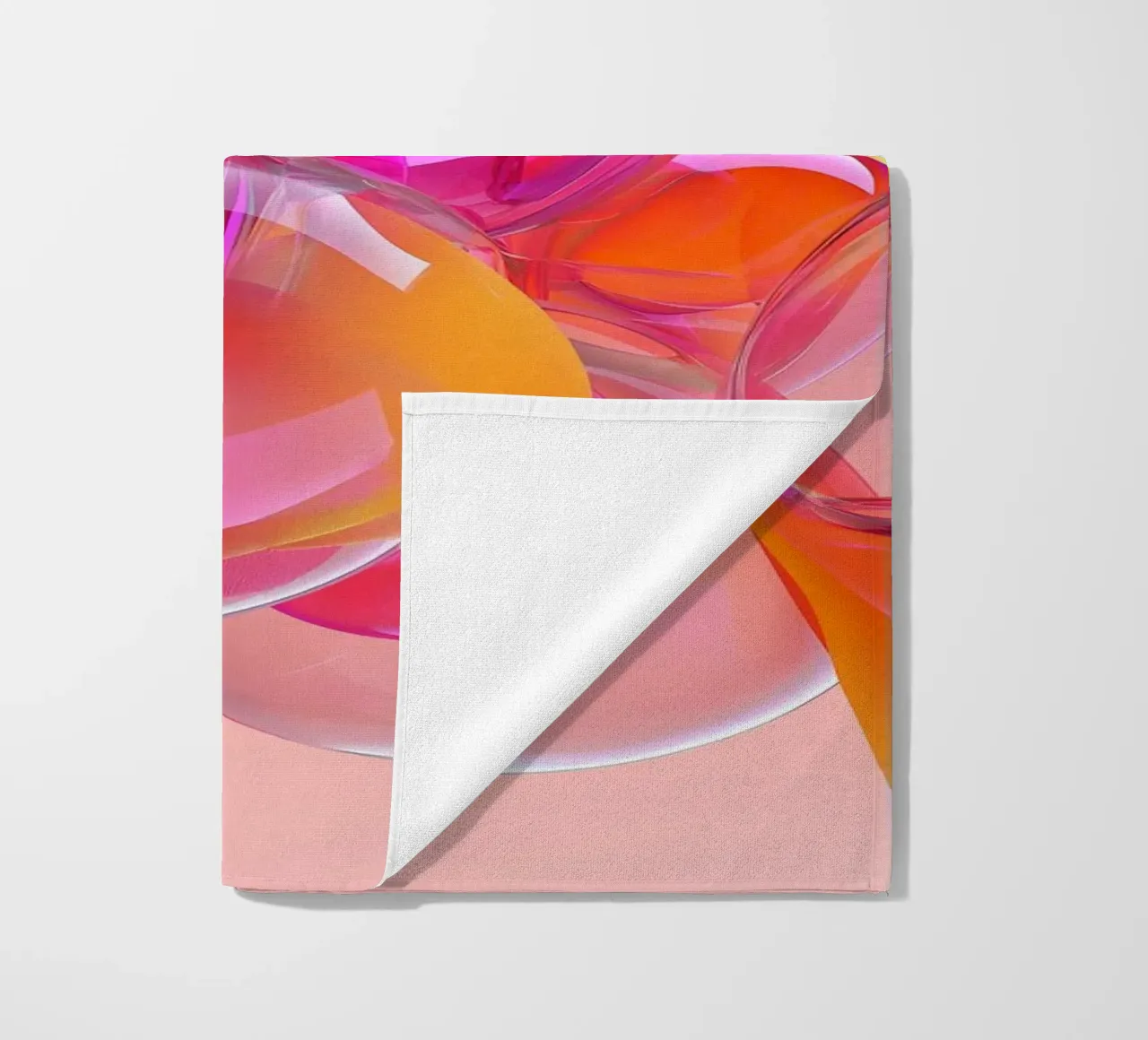 Pink and Orange Glass Balls Strandtuch von Malou-Studio