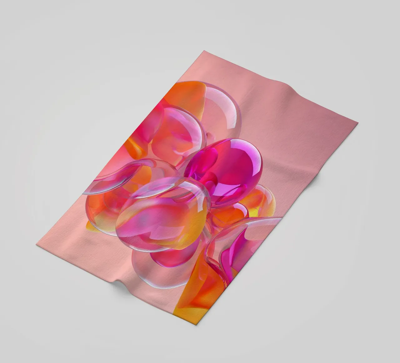 Pink and Orange Glass Balls Strandtuch von Malou-Studio