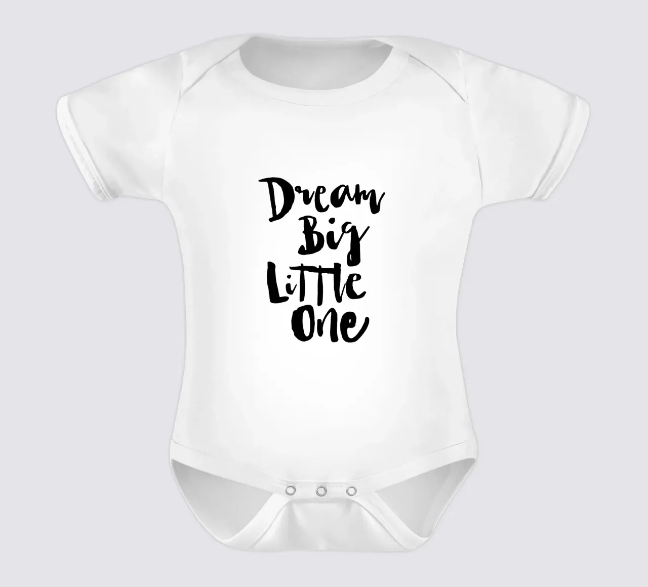Sogna in grande piccolo in bianco e nero body neonato maniche corte da THE MOTIVATED TYPE