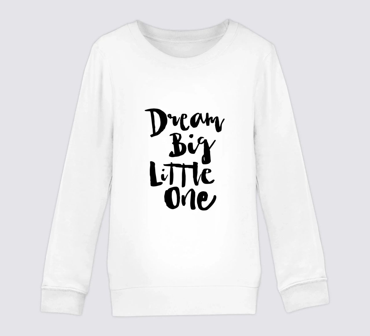 Sogna in grande piccolo in bianco e nero felpa bambino da THE MOTIVATED TYPE