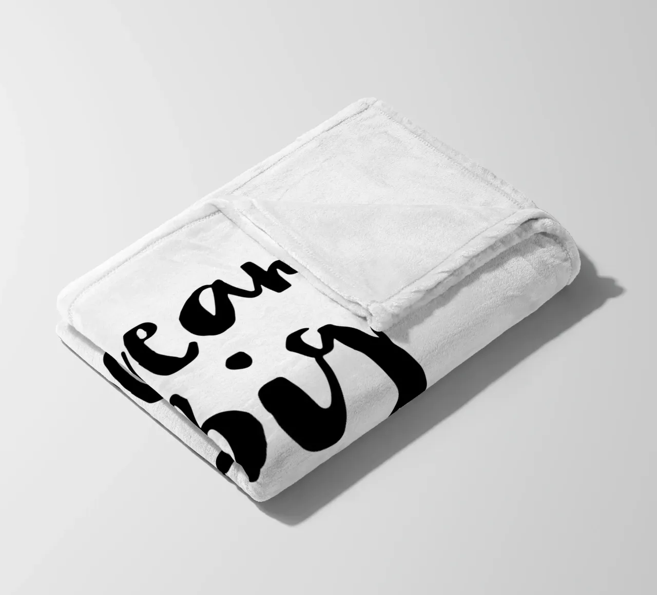 Dream Big Little One in Black and White fleece blanket by THE MOTIVATED TYPE